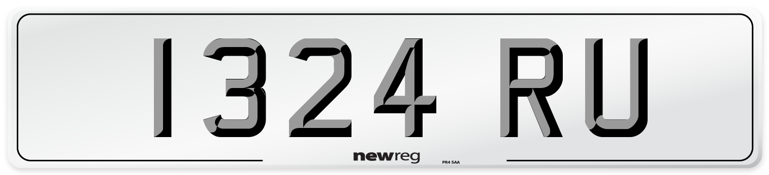1324 RU Number Plate from New Reg
